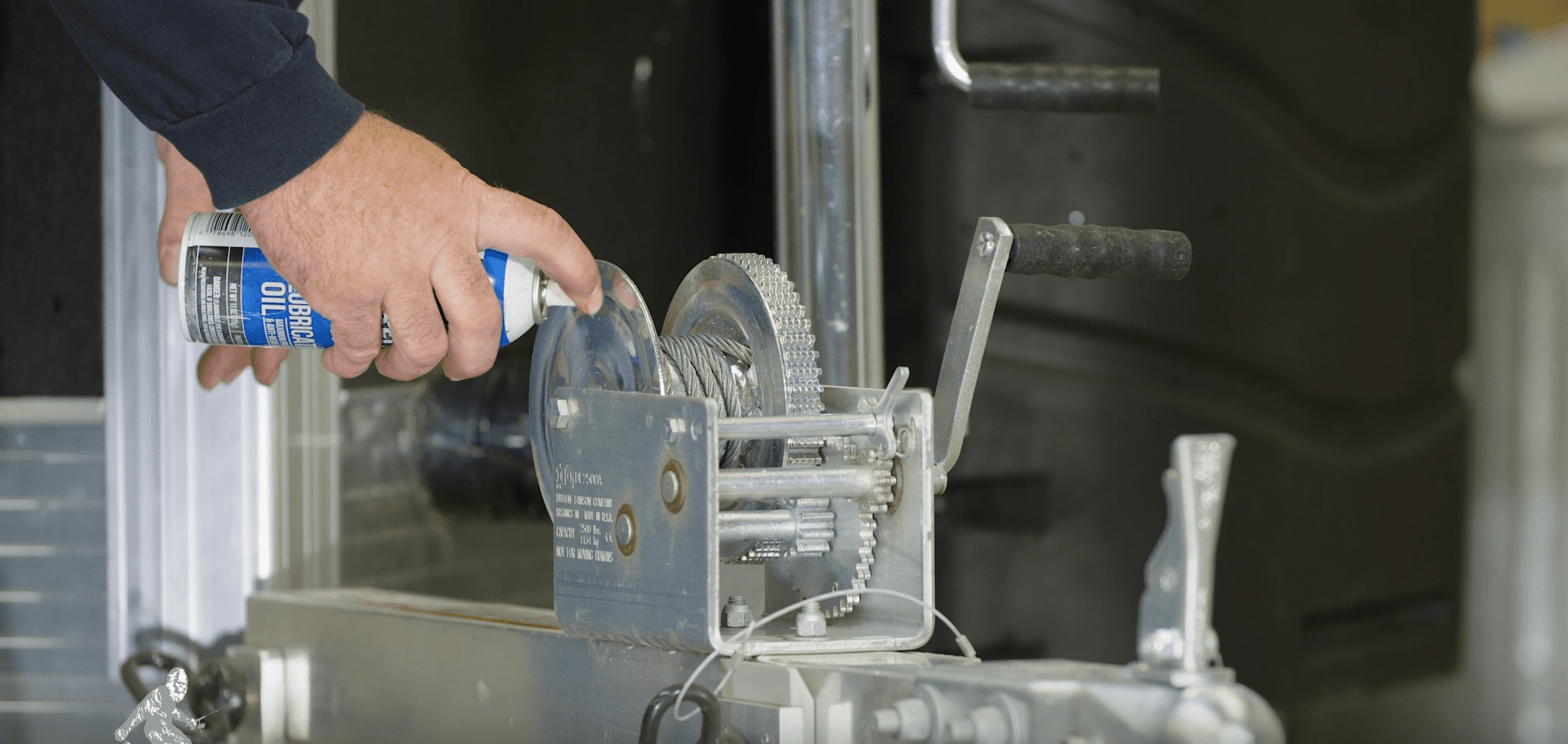 Lubricating a Winch Model Yetti Fish House Yetti Outdoors